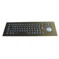 China Stainless steel Illuminated USB Keyboard with trackball Compact Format on sale