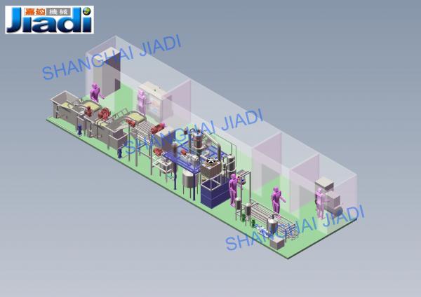 SUS304 Material Tomato Paste Production Line For Banana / Blueberry / Raspberry