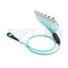 China Not Flush Patch Cord MPO Breakout Cable with LC Connector 12 Fibers Single OM3 OM4 MPO End LC Duplex End wholesale