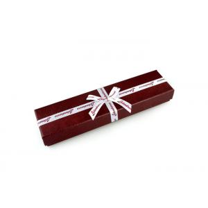 Red Recycled Paper Jewellery Gift Boxes with Ribbon for Necklace and Pen