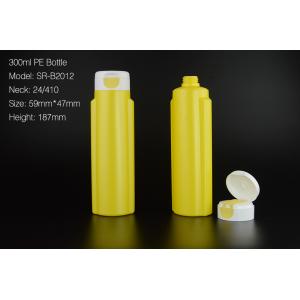 China wholesale empty plastic bottles,stylish design 300ml HDPE bottle,HDPE shampoo bottles supplier