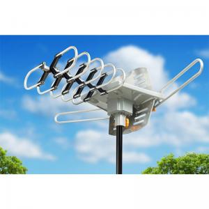 China economic cheap price promotion 150 Miles amplified VHF UHF FM Outdoor TV antenna with 360 turning degree supplier