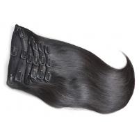 China Natural Black 100 Human Hair Clip In Extensions Healthy From One Single Donor on sale
