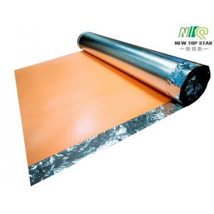 China Orange Sound Proof Floor Underlayment 60kg/M3 , PE Film Heated Floor Underlayment supplier