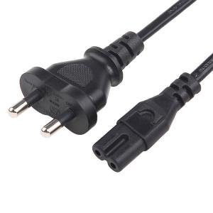 6A 250V India Power Cable , 2 Pin Power Cable Plug For Home Appliance