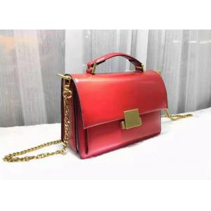 China Mini Style Red Color Womens Shoulder Handbags With Handle , Genuine Cow Leather supplier
