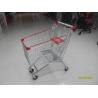 125L Liter Zinc Plated Supermarket Shopping Carts With Anti - UV Plastic Parts