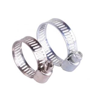 China Professional Choice American Type Perforated Stainless Steel Band Hose Clamp Clips supplier