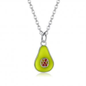 1.1x0.8cm 5A 17.7'' Pear Shaped Pendant Sterling Silver Jewelry Necklaces 2.9g