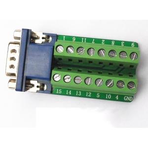 China Signals Breakout Board Serial Port Header - DB15 Male / Female terminal block adapter supplier