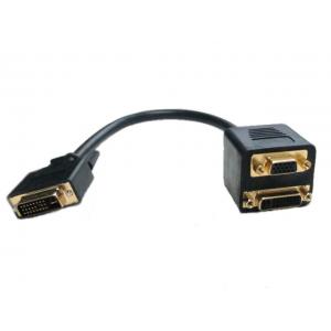 DVI male to DVI and VGA female adapter cable,DVI(24+1) Twins cable