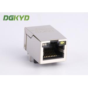 90 Degree shielded gigabit ethernet rj45 connector with magnetics cat6 rj45 plug RJ45 With Transformer