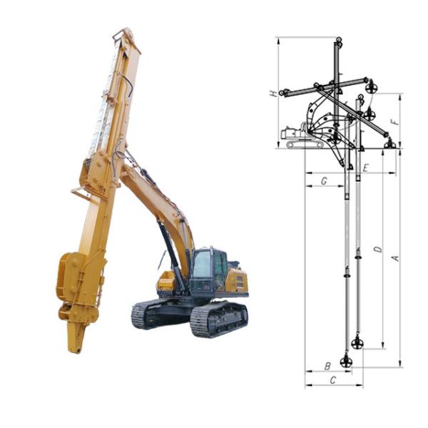 Telescopic Excavator Telescopic 25m 30m 32m With Clamshell Bucket for Excavator