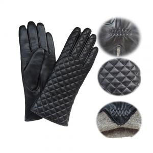ladies wool lined leather gloves