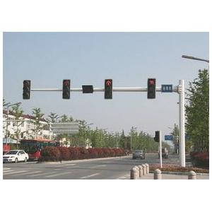 Shrink - Type Traffic Signal Mast Pole Cross - Road Traffic Light Column Single Arm