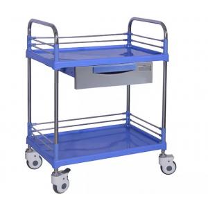 Blue Medical Instrument Trolley Hospital Injection Dressing / Drug Delivery Hospital Trolley