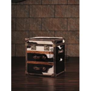 China classical antique cows color leather drawers case furniture supplier