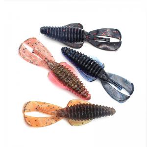 Shrimp Bionic Silicone Worm Soft Fishing Lures 12 Colors 8CM 4.5g 10PCS/Bag