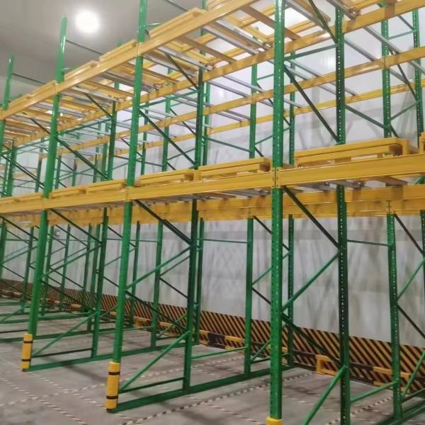 Estante de paletas de empuje industrial personalizado Estante selectivo de trabajo pesado ISO9001