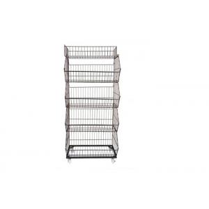 China Wire Metal Iron Steel Supermarket Display Shelf With KD Version 3-6 Layer supplier