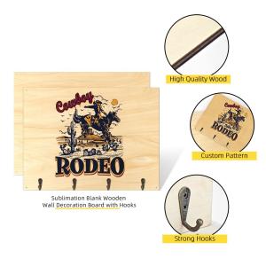 China DIY Personalizado Sublimación Bamboo Key Holder Estante de pared decorativo personalizado con ganchos para la impresión de transferencia de calor por sublimación wholesale