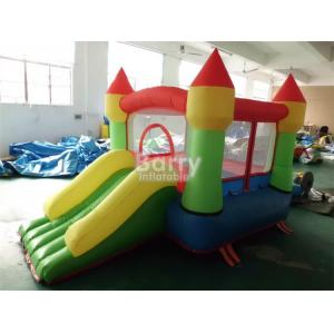 China Customized mini inflatable party bouncers ， jump house with small slide for kids supplier