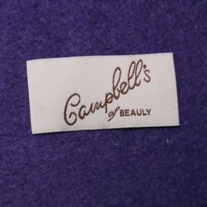 China Iron On White Woven Custom Clothing Labels 100% Cotton Label For Kids Garment wholesale