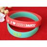 China Soft Feeling Printed Silicone Wristbands , Promotional Rubber Wristbands SGS Compliant wholesale