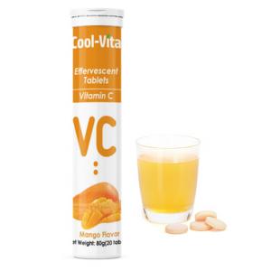 Mango Flavor Vitamin C 100mg Tablets , Nutritional Vitamin C Soluble Tablets