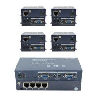 China 15pin 4 Port VGA Extender 1 To 4 VGA Splitter 4 Channels Video UTP Extender on sale