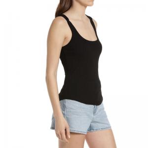 China Customized High Quality Cotton Black Gym Sleeveless Women Tank Top Sportswear supplier