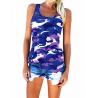 XS XXXXL Sleeveless Cotton T Shirts Beach Gym O Neck Camouflage Ladies Stylish