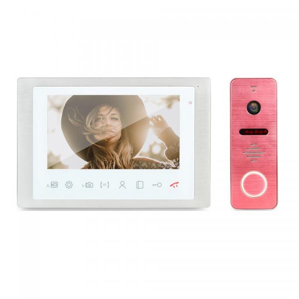 Unique pink color outdoor camera with rain cover video door phone HD video
