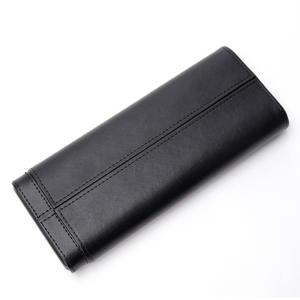 China Scratch Resistant Black Leather Watch Box Open Window Design For Single Watch Storage wholesale