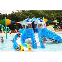 China Kids Water Park Equipment 8000x8000mm Fiberglass Water Slide on sale