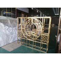 China Gold Mirror  Hairline Stainless Steel Room Divider Decoration Room ,Lobby on sale