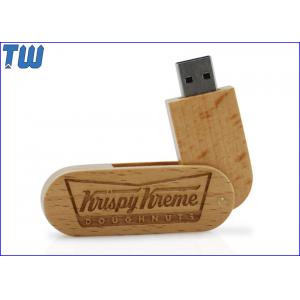Bulk 32GB Jump Drive USB Wooden Swivel Stick Customize Branding