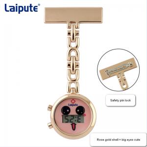 Cute Digital Nurses Clip On Fob Watch 27mm Case Zinc Alloy Waterproof