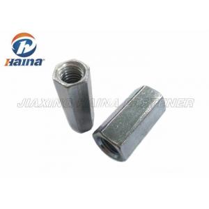 China Hex Rod Coupling Nuts Zinc Plated Long Hex Head Nuts M12x36 mm Right Hand Thread supplier