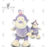 China Whimsical Cartoon Stuffed Animals 56 X 37cm Purple Plush Monkey Toy on sale