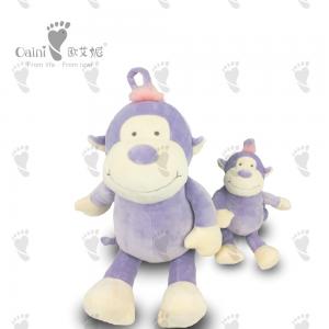 China Whimsical Cartoon Stuffed Animals 56 X 37cm Purple Plush Monkey Toy supplier