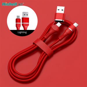 Braided Mobile Phone Data Transfer Cable , Antiwear Data Cable Type C Fast Charging
