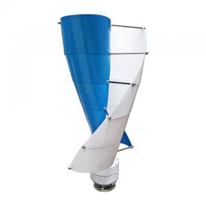 Weatherproof IP65 Vertical Axis Wind Power Turbine Generator White Blue