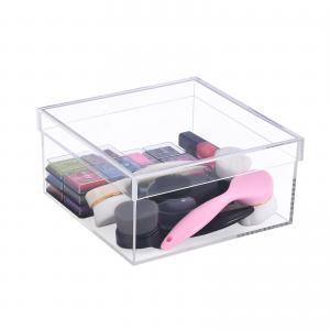 Clear Acrylic Square Boxes With Lid Cube Small Candy Favor Transparent Plastic Box 8.1x7.8"