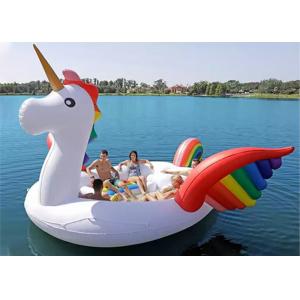 Inflatable Island Float Adult Water Toy 6 Person Inflatable Unicorn Pool Float