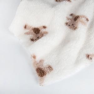 Soft and Cozy Teddy Bear Print Fleece Fabric for Kids Wear 100% Polyester Customized