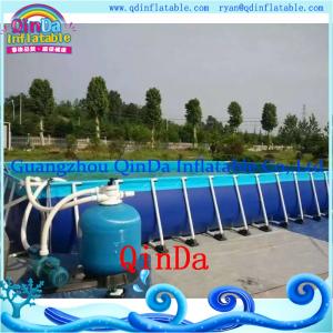 China PVC tarpaulin metal frame pool,removable metal frame swimming pool supplier