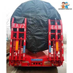 China Bulldozer Transport Hydraulic Gooseneck 100T Detach Lowboy Trailer supplier