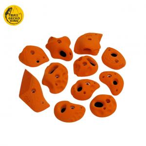 China GRP Orange L Size Pocket Rock Climbing Holds Heavy Metal Free 11 Pieces Eco-Friendly supplier