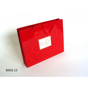 Custom Recycling Red Paper Shopping Bags with Handles